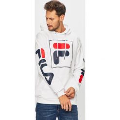 Fila - Bluza. Białe bluzy męskie Fila, s, z nadrukiem, z bawełny, z kapturem, bez rękawów, z kapturem. Za 359,90 zł.
