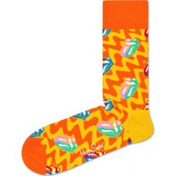 Happy Socks Rolling Stones Beast Of Burden Skarpetki Pomarańczowy. Pomarańczowe skarpetki męskie z elastanu. Za 68,95 zł.