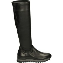 Kozaki na platformie - V081G V-S NER. Czarne buty zimowe damskie Venezia, ze skóry, na platformie. Za 249,00 zł.