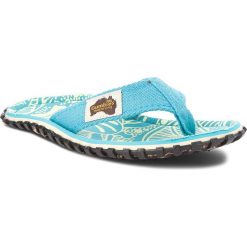Japonki GUMBIES - Islander Turquoise Pattern. Niebieskie klapki damskie Gumbies, bez wzorów, z tworzywa sztucznego, bez obcasa. Za 109,95 zł.
