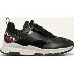 Tommy Hilfiger - Buty skórzane. Czarne buty sportowe damskie TOMMY HILFIGER, bez wzorów, ze skóry, sportowe. W wyprzedaży za 399,90 zł.
