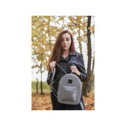 PLECAK MINI szary. Szare plecaki damskie Maryhol, bez wzorów, z materiału. Za 159,00 zł.