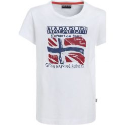 Napapijri SOLEX Tshirt z nadrukiem bright white. Białe t-shirty męskie z nadrukiem Napapijri, z bawełny. Za 149,00 zł.