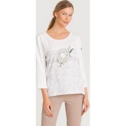 LONGSLEEVE CLIVIA Sportalm. Białe bluzy damskie Sportalm, s, z aplikacjami, z elastanu, bez rękawów, bez kaptura. Za 284,50 zł.