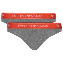 Komplet 2 par fig brazylijskich Emporio Armani Underwear 163337 9A317 05548. Szare figi damskie Emporio Armani Underwear, xs, bez wzorów, z elastanu. W wyprzedaży za 119,00 zł.