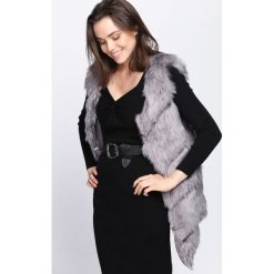 Szara Kamizelka Send Help. Szare kamizelki damskie Born2be, uniwersalny, z futra. Za 129,99 zł.