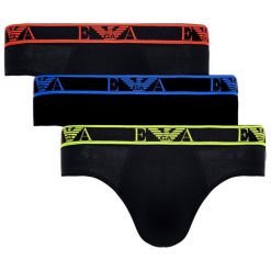 Komplet 3 par slipów Emporio Armani Underwear 111734 9P715 21320. Czarne slipy męskie Emporio Armani Underwear, xl, bez wzorów, z elastanu. W wyprzedaży za 149,00 zł.