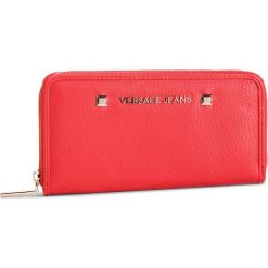 Duży Portfel Damski VERSACE JEANS - E3VTBPA1 70880 500. Czerwone portfele damskie Versace Jeans, bez wzorów, z jeansu. W wyprzedaży za 239,00 zł.