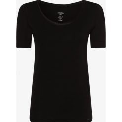 Marc Cain Collections - T-shirt damski z dodatkiem jedwabiu, czarny. Czarne t-shirty damskie Marc Cain Collections, bez wzorów, z jedwabiu, bez kołnierzyka. Za 429,95 zł.