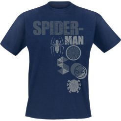 T-shirty męskie z nadrukiem: Spider-Man Logos T-Shirt petrol melanż