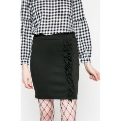 Vila - Spódnica. Czarne spódniczki damskie Vila, s, bez wzorów, z elastanu, midi, ołówkowe. W wyprzedaży za 34,90 zł.
