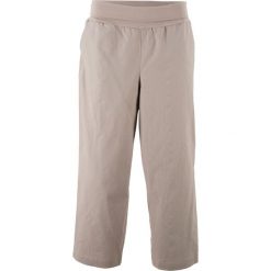 Spodnie lniane 7/8 Loose Fit bonprix beżowo-szary. Szare spodnie damskie bonprix. Za 74,99 zł.