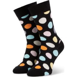 Skarpety Wysokie Unisex HAPPY SOCKS - BD01-099 Czarny Kolorowy. Czarne skarpetki damskie Happy Socks, bez wzorów, z elastanu. Za 39,90 zł.