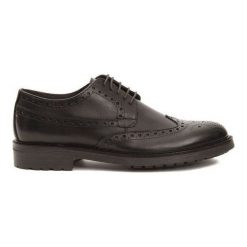Trussardi półbuty męskie BIGARELLO 45 ciemnobrązowy. Pomarańczowe półbuty męskie Trussardi, bez wzorów, bez zapięcia. Za 449,00 zł.