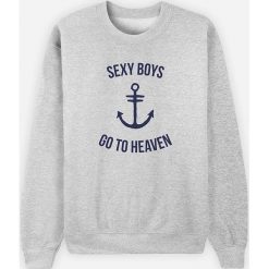 Bluza "Sexy Boys" w kolorze jasnoszarym. Szare bluzy męskie Wooop, m, bez wzorów, z okrągłym kołnierzem, bez rękawów, bez kaptura. W wyprzedaży za 87,95 zł.