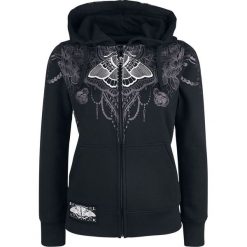 Bluzy damskie: Black Premium by EMP Lacrymosa Bluza z kapturem rozpinana damska czarny