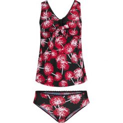 Tankini (2 części) bonprix czarno-czerwony w kwiaty. Czarne stroje kąpielowe damskie bonprix, w kwiaty. Za 99,99 zł.