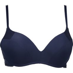 Biustonosze bardotka: Biustonosz push-up w kolorze granatowym