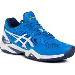 Buty ASICS - Court Ff Novak 1041A089 Electric Blue/White 400. Niebieskie buty sportowe męskie Asics, z tworzywa sztucznego, bez zapięcia, tenisowe. W wyprzedaży za 519,00 zł.