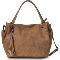 Shopper bag damskie: Torba shopper „casual”, medium bonprix wielbłądzia wełna
