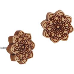 Eydl Wood Jewelry Mandala Kolczyki - Earpin brązowy. Pomarańczowe kolczyki damskie marki eydl Wood Jewelry, ze stali. Za 42,90 zł.