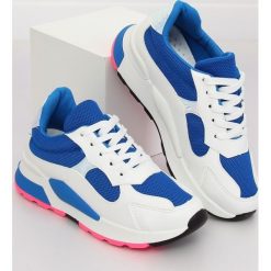Buty sportowe biało-granatowe JRX306 BLUE/WHITE. Niebieskie buty sportowe damskie obuwie damskie, bez wzorów, z tkaniny, sportowe. Za 89,10 zł.