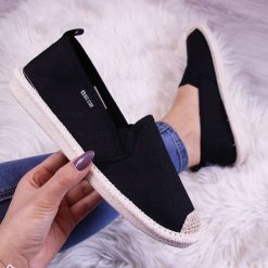Tomsy damskie: Espadryle damskie tenisówki czarne Big Star AA274090