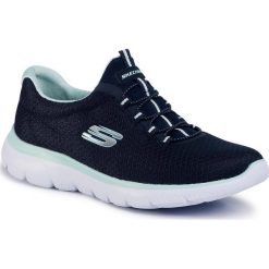 Buty SKECHERS - Summits 12980/NVAQ Navy/Aqua. Niebieskie buty sportowe damskie Skechers, bez wzorów, z tworzywa sztucznego, sportowe, na fitness i siłownię. Za 219,00 zł.