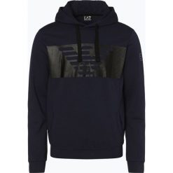 EA7 Emporio Armani - Męska bluza nierozpinana, niebieski. Niebieskie bluzy męskie EA7 Emporio Armani, s, z nadrukiem, z kapturem, bez rękawów, z kapturem. Za 399,95 zł.