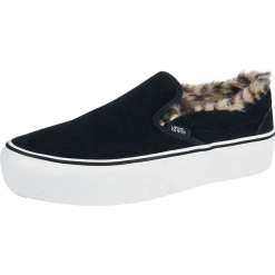 Vans Classic Slip-On Platform Suede / Fur Buty sportowe czarny. Czarne buty skate męskie marki Vans, z zamszu, vans classic. Za 346,90 zł.