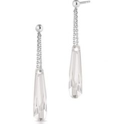 Kolczyki damskie: RABAT Białe Złoto Kolczyki – złoto białe 375, Swarovski