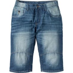 Bermudy dżinsowe "Loose fit" bonprix niebieski "medium bleached used". Niebieskie jeansy męskie bonprix, m, bez wzorów. Za 89,99 zł.