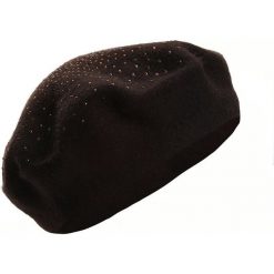 Ciemnobrązowy Beret Parisian. Pomarańczowe czapki damskie other, z aplikacjami. Za 14,99 zł.