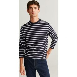 Mango Man - Bluza Mauricio. Niebieskie bluzy męskie Mango Man, s, bez wzorów, z elastanu, z okrągłym kołnierzem, bez rękawów, bez kaptura. W wyprzedaży za 59,90 zł.