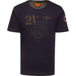 T-shirt AERONAUTICA MILITARE. Niebieskie t-shirty męskie Aeronautica Militare, m, z nadrukiem, z bawełny, militarne, z okrągłym kołnierzem. Za 360,00 zł.