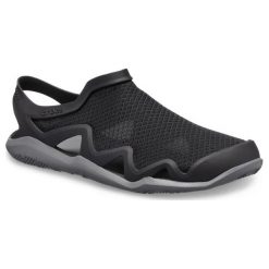 Crocs Swiftwater Mesh Wave M Black/Slate Grey m8 (41,5). Szare klapki męskie Crocs, bez wzorów, z materiału. Za 219,00 zł.
