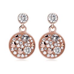 Kolczyki damskie: Pozłacane kolczyki-wkrętki z kryształkami Swarovski