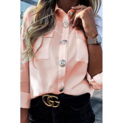 Koszula damska VEGAS PEACH. Pomarańczowe koszule damskie IVET, xl, bez wzorów, sportowe, bez kołnierzyka, z długim rękawem. W wyprzedaży za 69,00 zł.