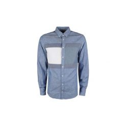 Koszule z długim rękawem Tommy Hilfiger MW0MW06435 / Patchwork Shirt. Niebieskie koszule męskie TOMMY HILFIGER, xl, bez wzorów, bez kołnierzyka, z długim rękawem. Za 219,00 zł.