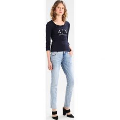 Bluzki damskie: Armani Exchange Bluzka z długim rękawem navy