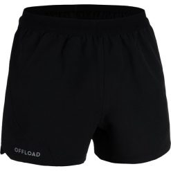 Spodenki do rugby R500 męskie. Czarne spodenki i szorty męskie OFFLOAD, m, bez wzorów, z elastanu. Za 59,99 zł.