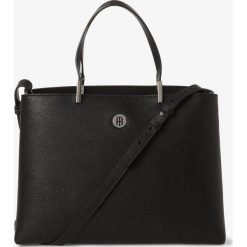 Tommy Hilfiger - Damska torba shopper, czarny. Czarne torby damskie na zakupy TOMMY HILFIGER, bez wzorów, klasyczne, na ramię, bez dodatków. Za 749,95 zł.
