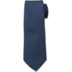 Męski Krawat, Niebieskie Drobne Akcenty - Chattier- 6,7cm, Ciemny Niebieski KRCH0993. Niebieskie krawaty męskie Chattier, z tkaniny, eleganckie. Za 39,00 zł.