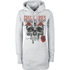 Guns N' Roses Flower Skull Bluza z kapturem damska odcienie szarego. Szare bluzy z kapturem damskie marki Guns N' Roses, m, z nadrukiem. Za 184,90 zł.