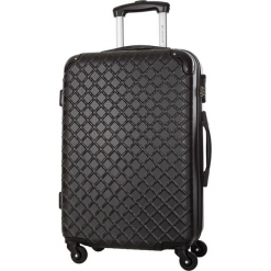 Walizka w kolorze czarnym - 36 l. Czarne walizki Platinium, z materiału. W wyprzedaży za 179,95 zł.