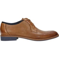 Półbuty MARE. Pomarańczowe buty wizytowe męskie Gino Rossi, na ślub cywilny, na lato, bez wzorów, ze skóry, eleganckie, na sznurówki. Za 459,90 zł.