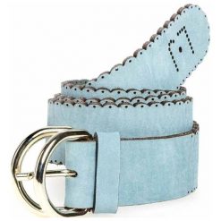 Pasek LIU JO - A14319 P0124 Sterling Blue Sm 09V22. Niebieskie paski damskie Liu Jo, w paski, ze skóry. W wyprzedaży za 199,00 zł.