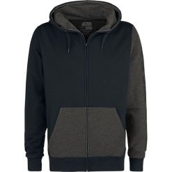 Bluzy męskie: Star Wars Logo Bluza z kapturem rozpinana czarny/szary