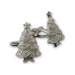 Stylowe, Męskie Spinki do Mankietów - CHOINKA BOŻONARODZENIOWA, Świąteczne SPMALT0087. Spinki do mankietów męskie Alties, z mosiądzu. Za 45,00 zł.
