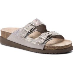 Klapki MEPHISTO - Harmony Diams H4538 Light Grey. Szare klapki damskie Mephisto, z aplikacjami, ze skóry, bez obcasa. W wyprzedaży za 399,00 zł.